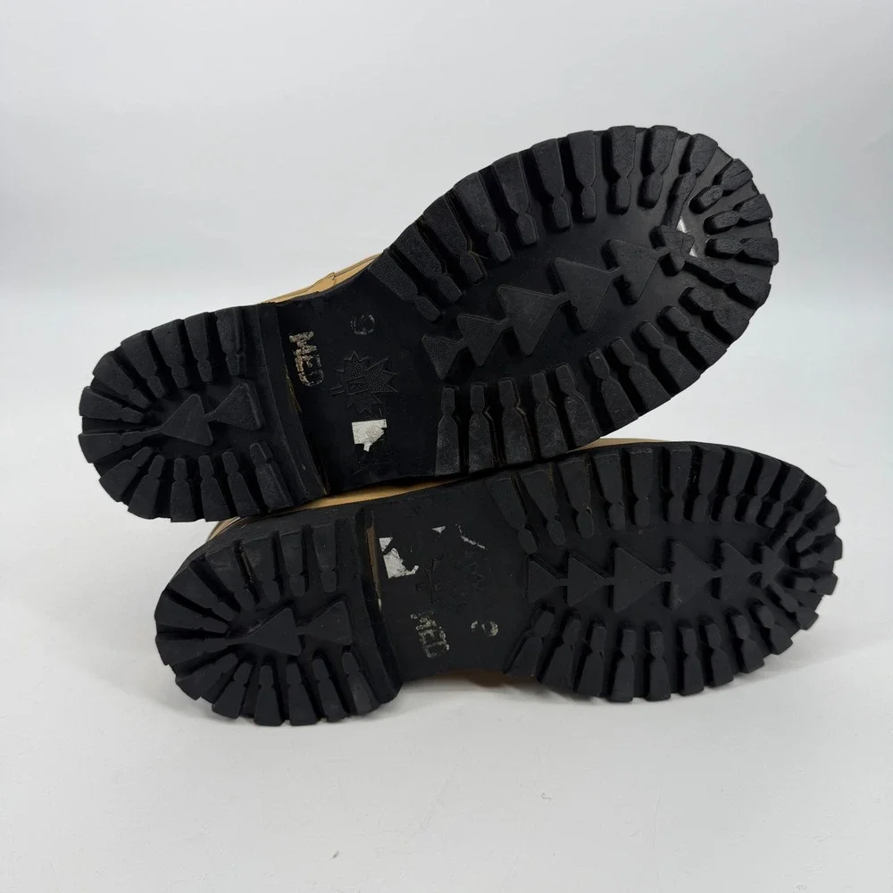 Vintage Sorel Caribou Kaufman Men 8 Tan Black Winter Boots Made in‎ Canada Wool